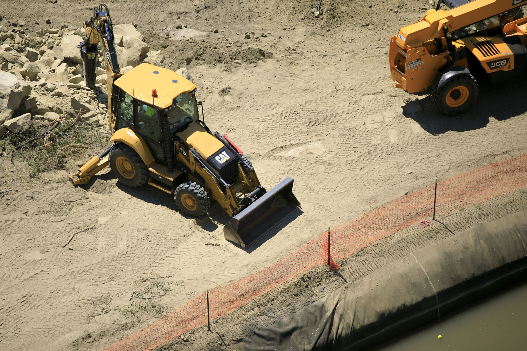 Ditch repair continues